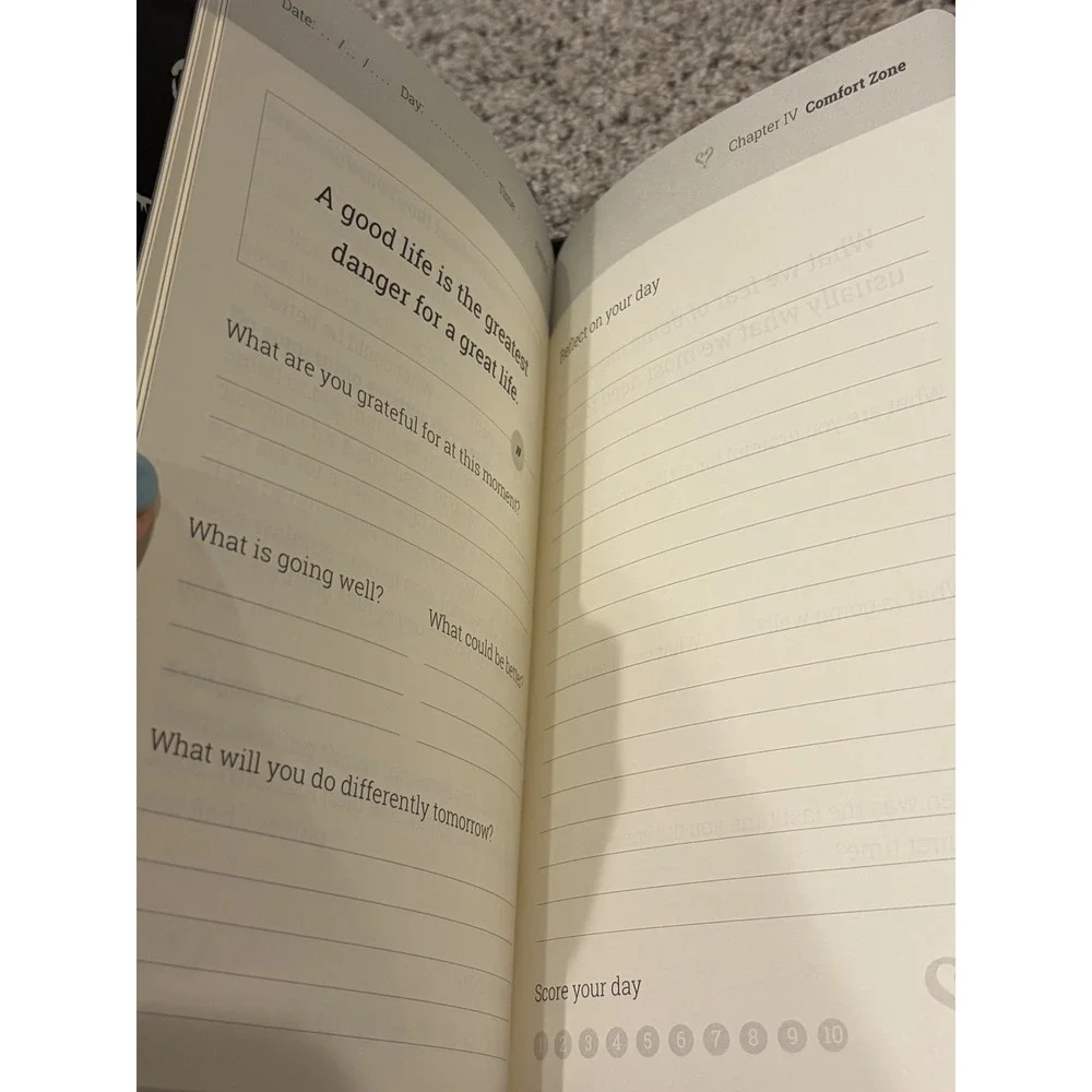Vertellis NEW Chapters Self-reflection Journal Black Hardcover Mindfulness